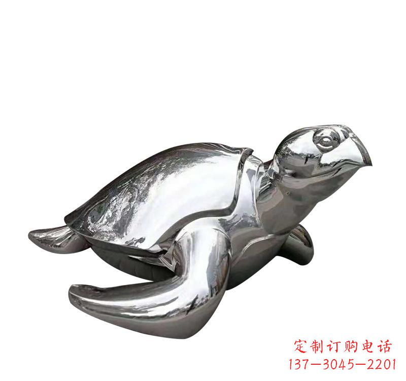 上海不锈钢海龟雕塑象征着长寿和坚强