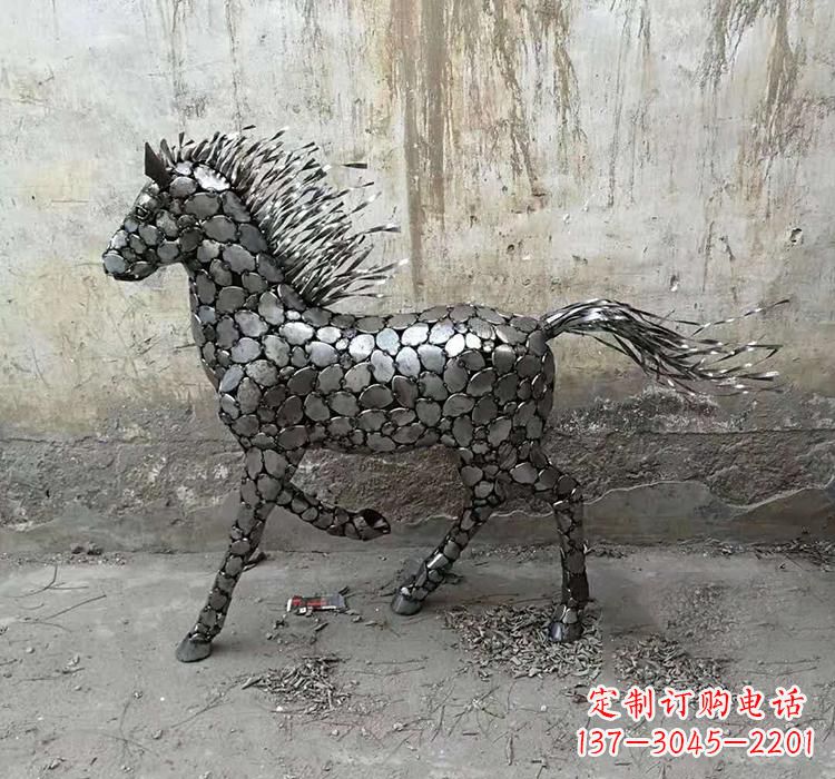 上海不锈钢园林动物马雕塑