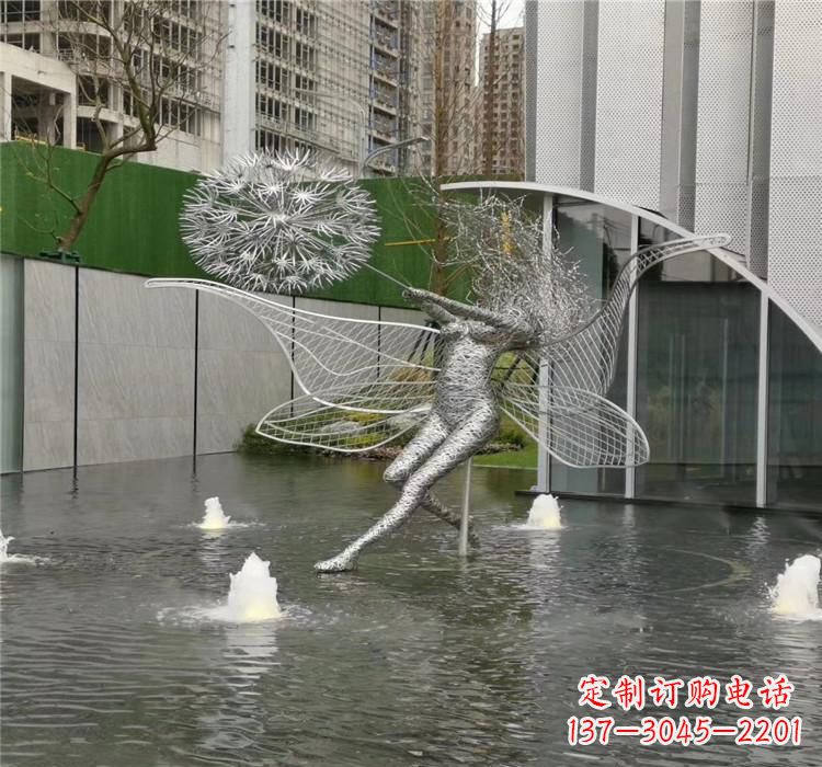 上海美丽的不锈钢蒲公英雕塑