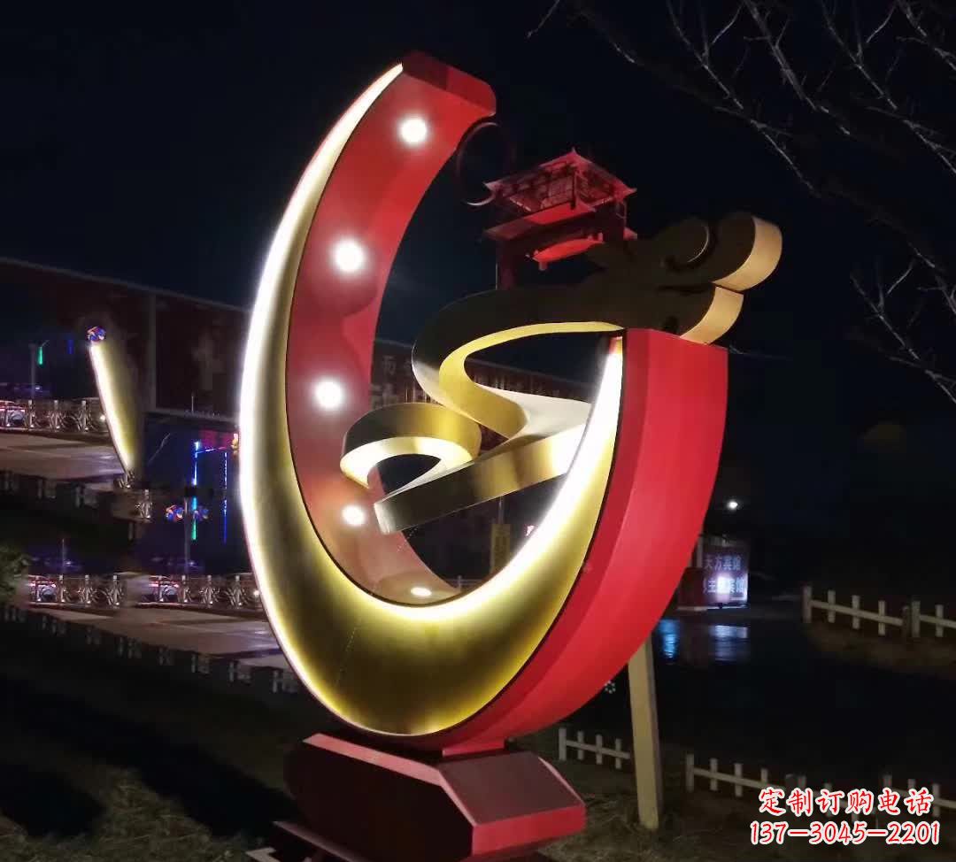上海不锈钢月亮抽象雕塑——璀璨星空下的绝美艺术