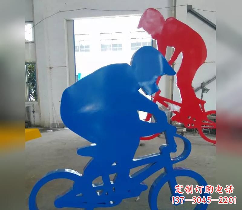 上海不锈钢运动骑·精美自行车雕塑