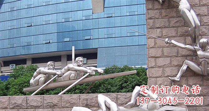 上海不锈钢运动员雕塑——震撼的街头景观