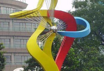 上海不锈钢风车雕塑——烤漆之美