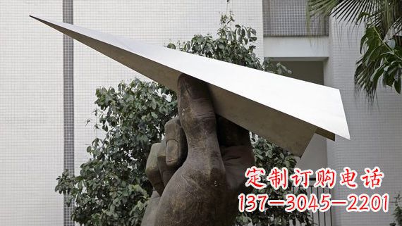 上海不锈钢纸飞机雕塑令人惊叹的艺术绝活