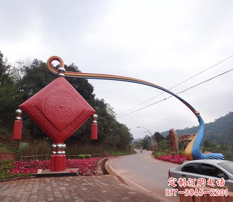上海不锈钢拱门雕塑精致的现代艺术