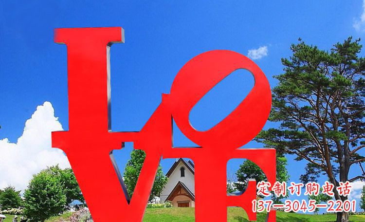 上海不锈钢字母LOVE公园景观雕塑