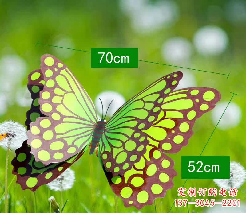 上海不锈钢蝴蝶雕塑彩色园林的精灵