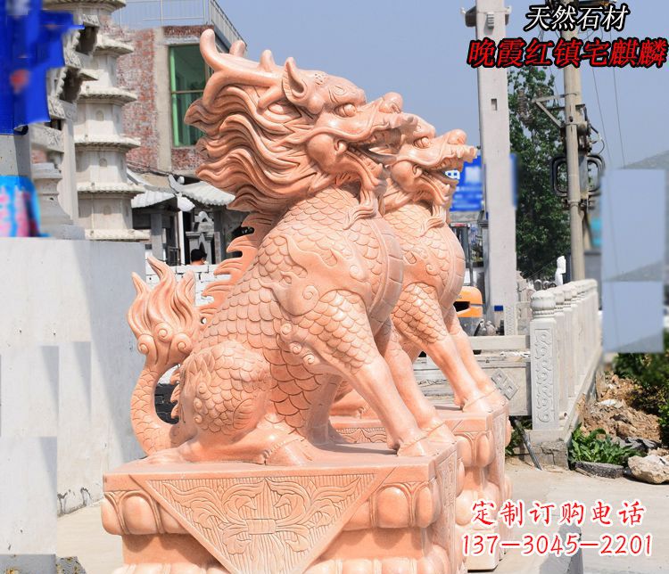 上海麒麟雕塑——美丽的晚霞之赞
