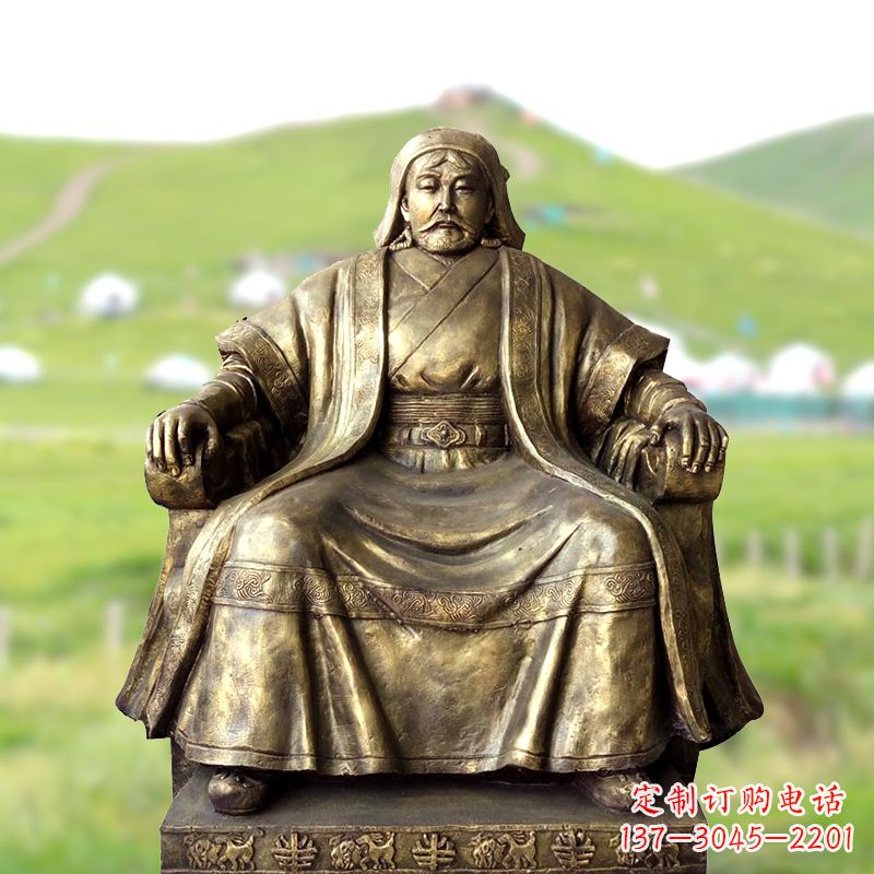 上海成吉思汗一件经典的玻璃钢雕塑