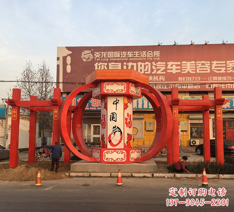 上海城市之光不锈钢梦灯笼雕塑