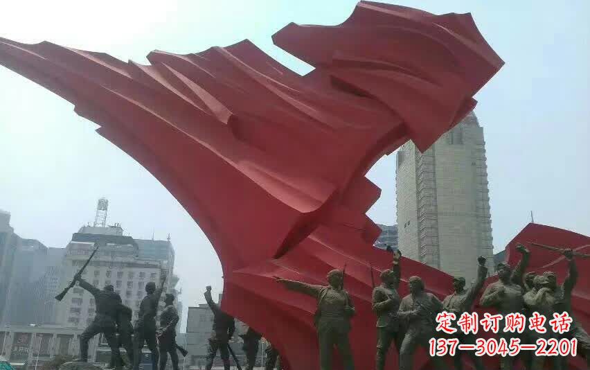 上海大型不锈钢红军雕塑——见证历史荣光