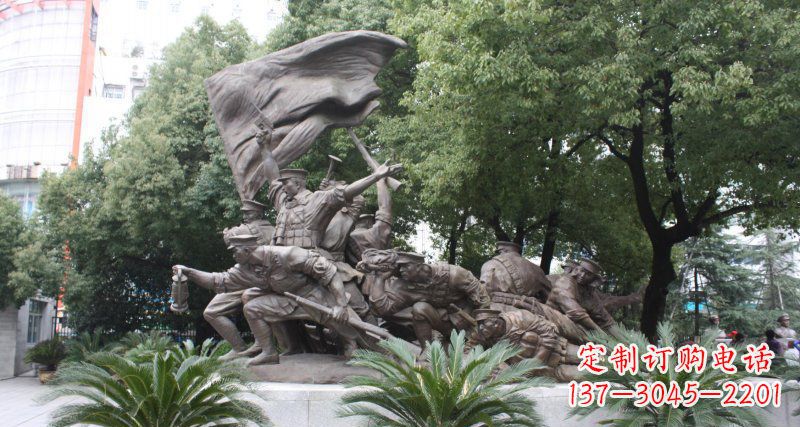 上海革命战士的英勇雕塑