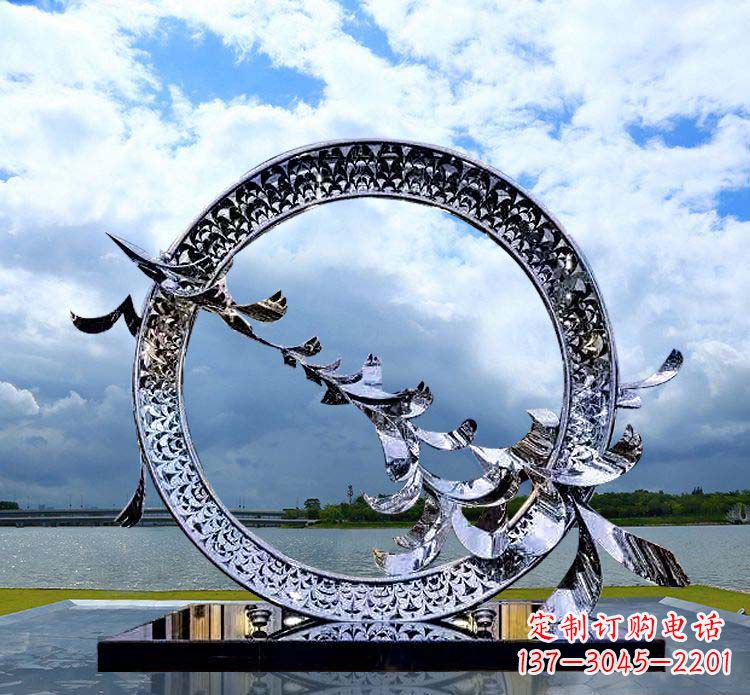 上海大雁雕塑不锈钢精美雕刻