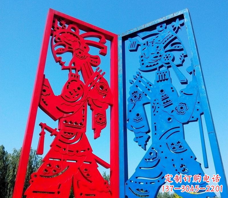 上海精美的皮影戏雕塑