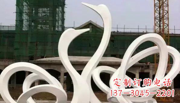 上海不锈钢天鹅雕塑给人以美丽的感受