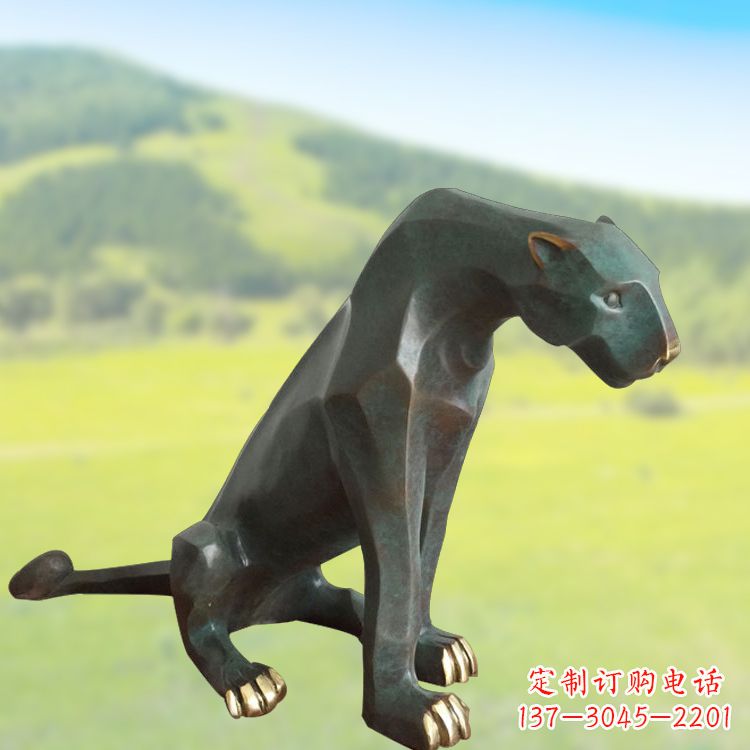 上海精美铜质豹雕塑精致雕刻,精美外形