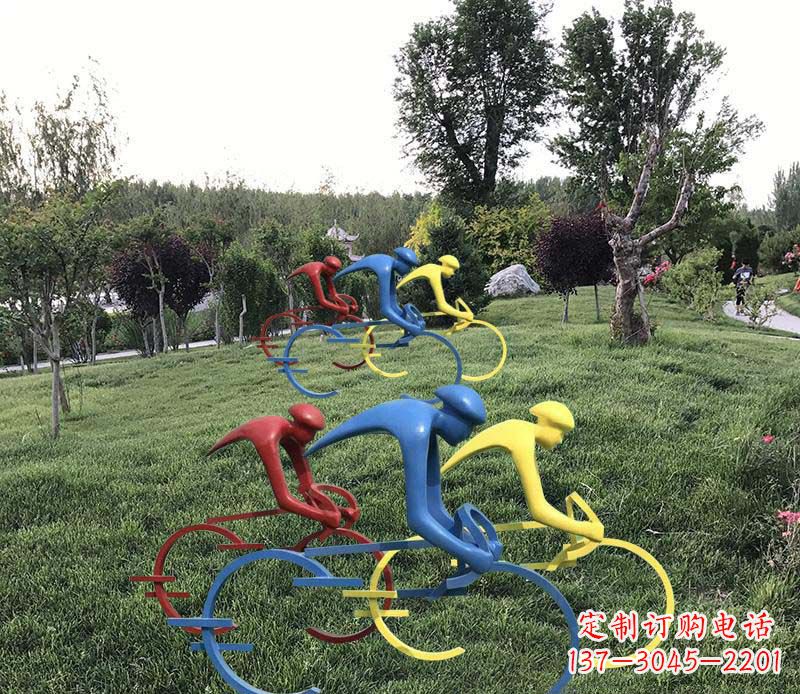 上海抽象的自行车雕塑——构筑美丽的公园景观