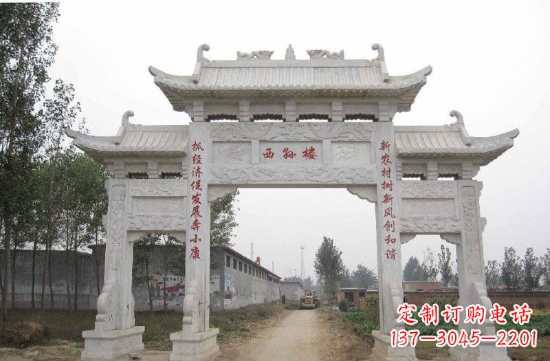 上海古老的牌坊石雕——传承文化的象征