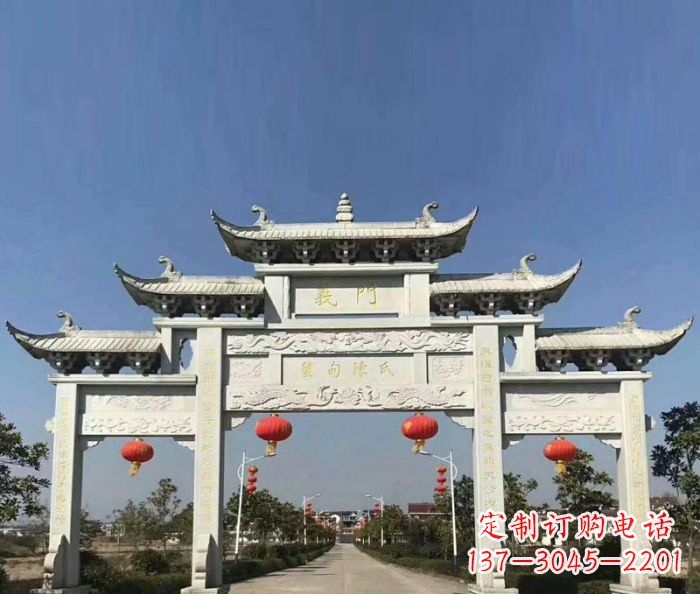 上海传承百年，村口牌楼雕塑的历史