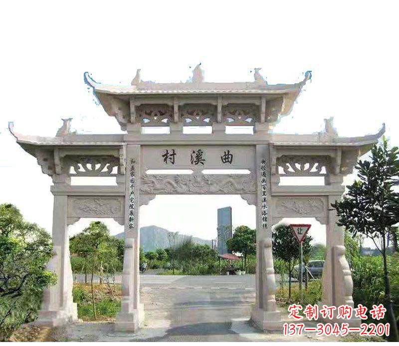 上海精美牌坊雕塑——村庄的艺术瑰宝