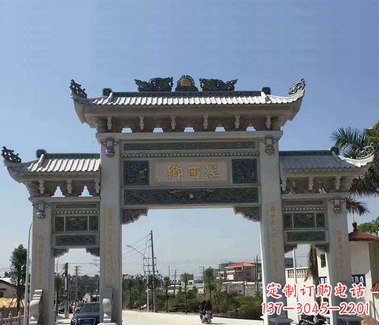 上海石牌坊雕塑——缅怀深厚的历史情谊