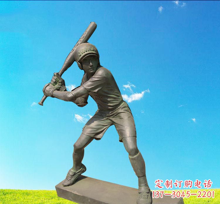 上海棒球雕塑传承美国传统文化