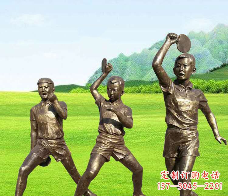 上海乒乓球雕塑激发运动热情