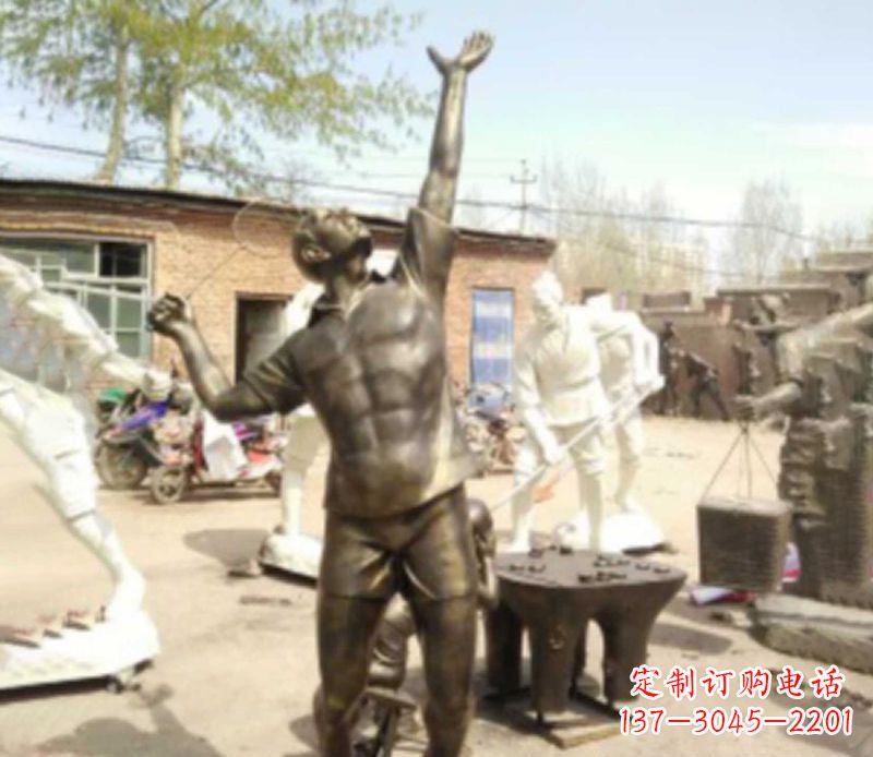 上海羽毛球雕塑传承运动精神