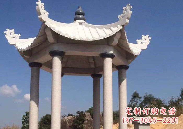 上海大理石单层凉亭石雕