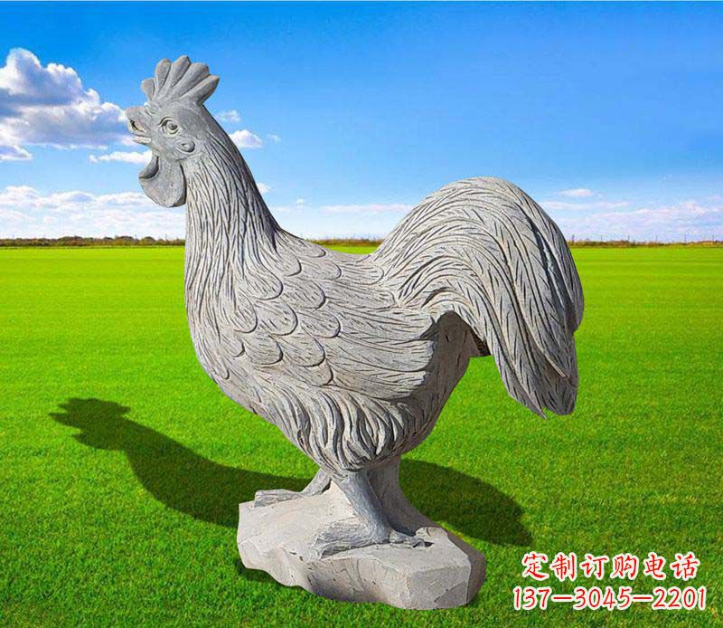 上海大理石公鸡雕塑精美的艺术瑰宝