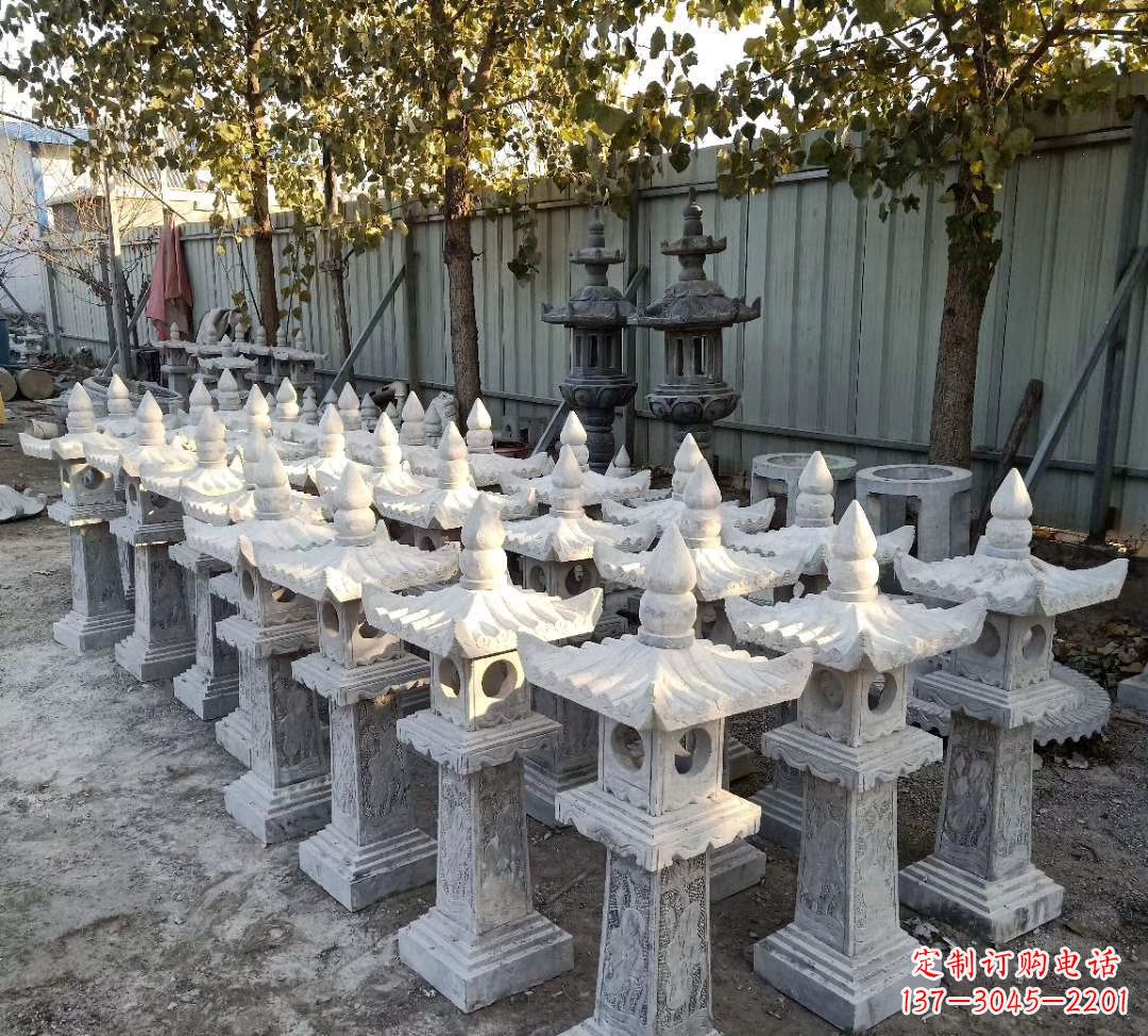 上海优雅摩登,大理石公园石灯雕塑