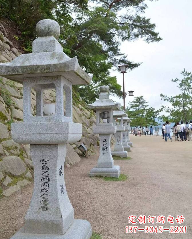 上海精美古典大理石宫灯雕塑