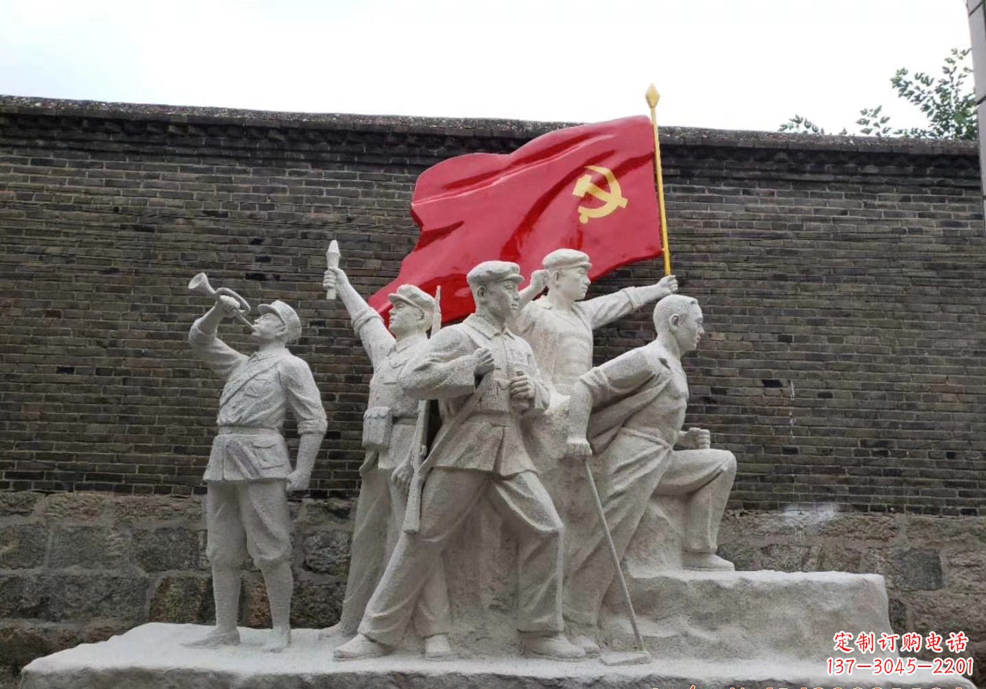 上海红军雕塑把热血革命历史永久留存