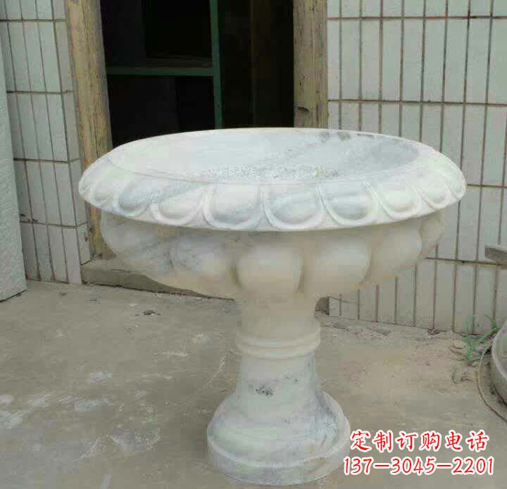 上海大理石花盆雕塑精美绝伦,艺术风采