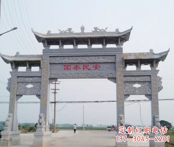 上海精良石雕牌坊雕塑