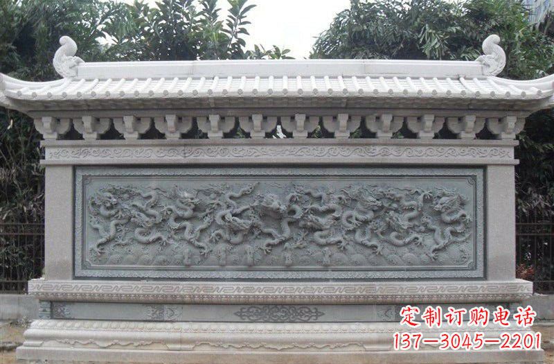 上海大理石九龙壁雕塑