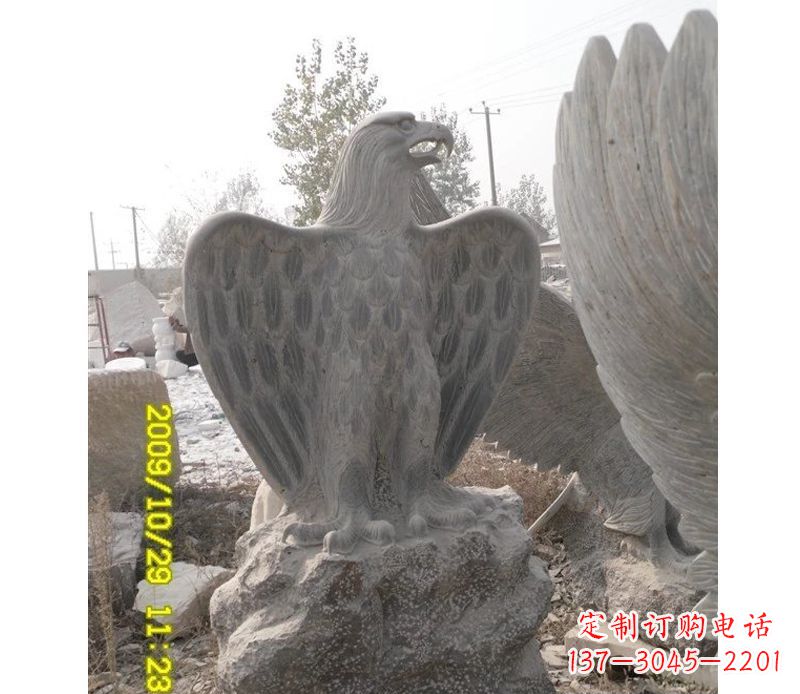 上海大理石老鹰雕塑,高贵雄威气势