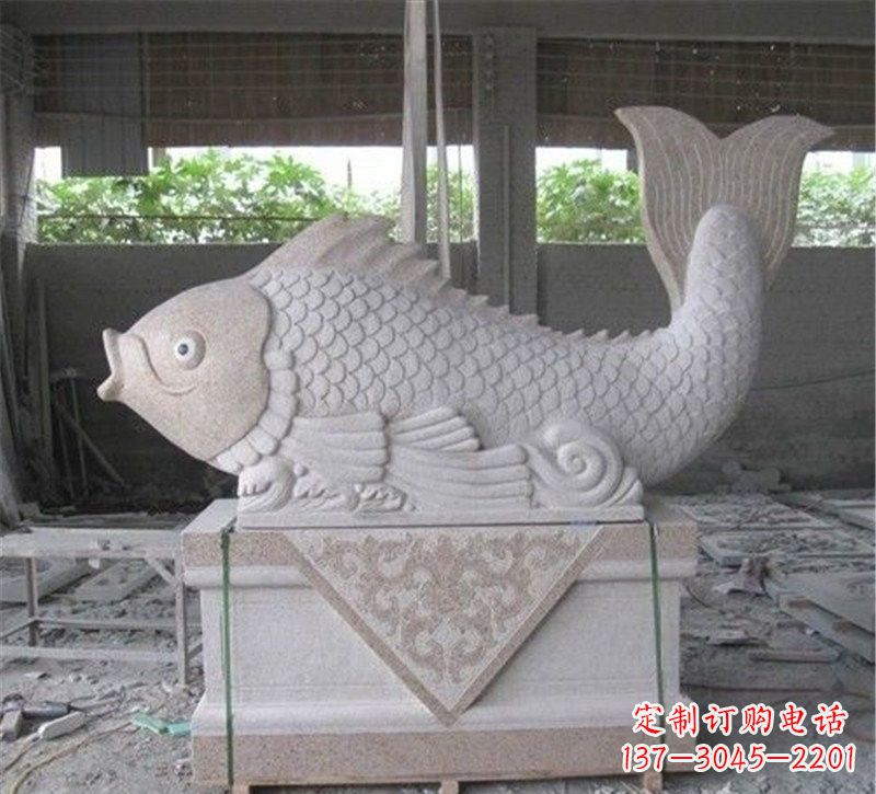 上海精美大理石"鲤鱼"雕塑
