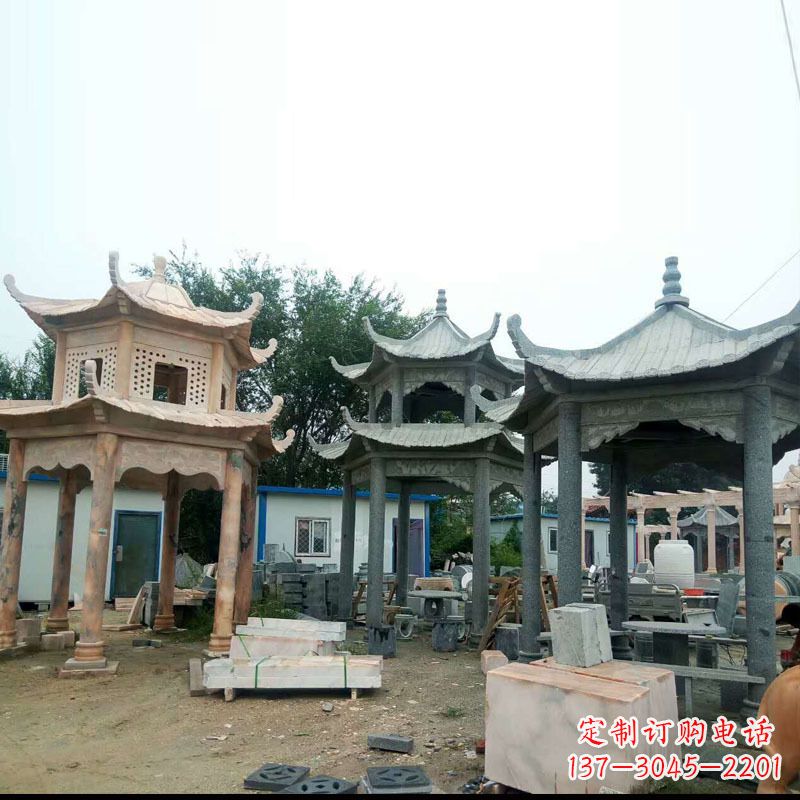 上海精美大理石凉亭雕塑