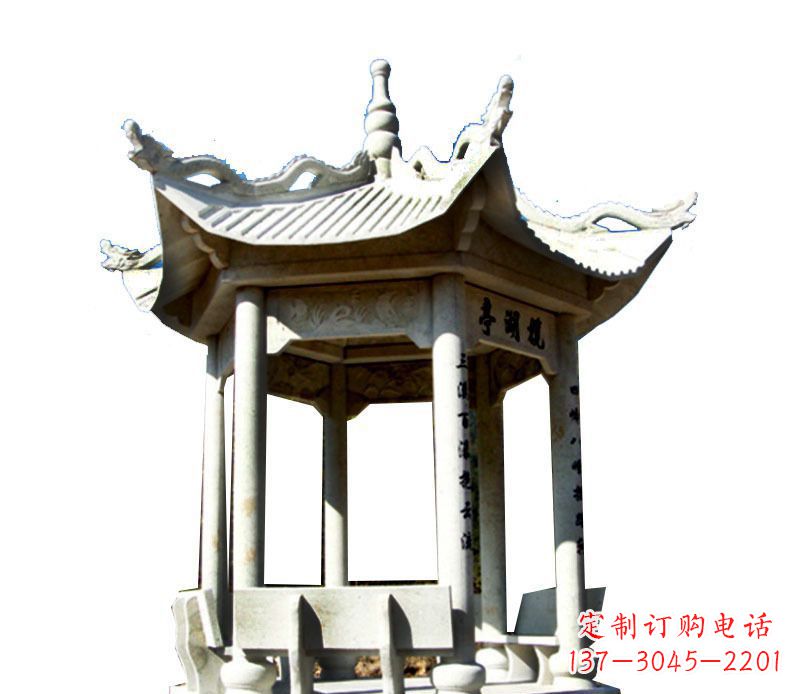 上海大理石凉亭石雕,历史韵味浓郁