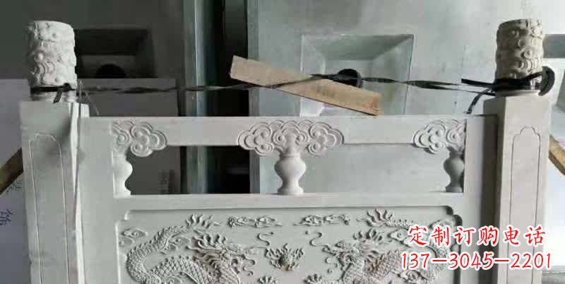 上海大理石龙浮雕栏板1
