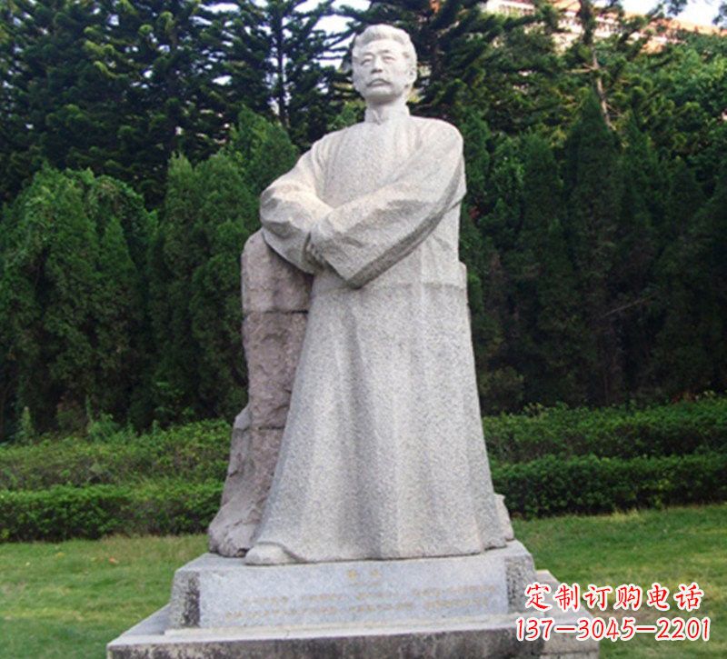上海精美独特的鲁迅大理石雕塑