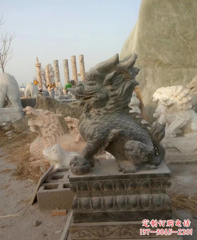 上海新中式麒麟雕塑,精美细腻,艺术品级别