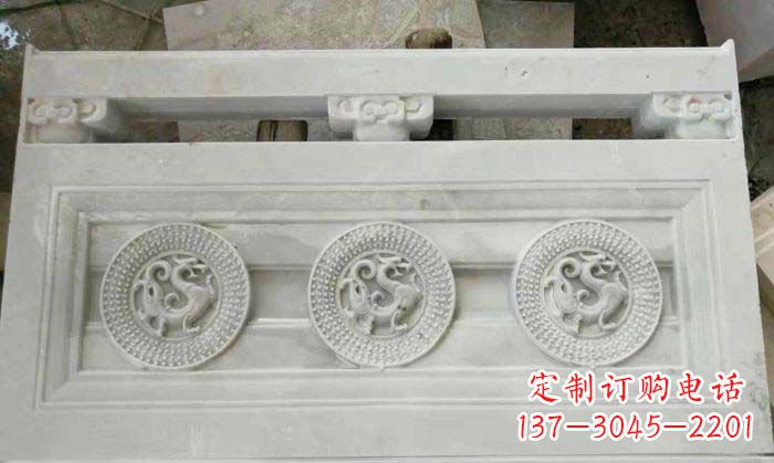 上海精美青龙石浮雕栏板雕塑