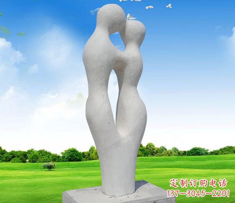 上海情侣石雕，永恒的爱恋
