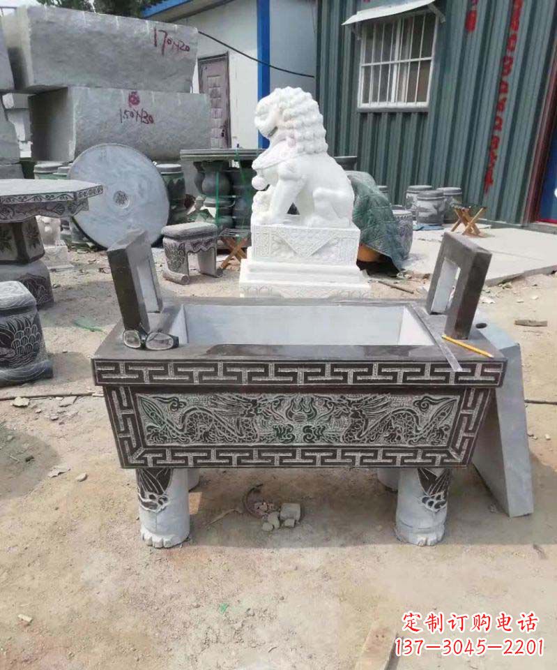 上海精美大理石香炉雕塑