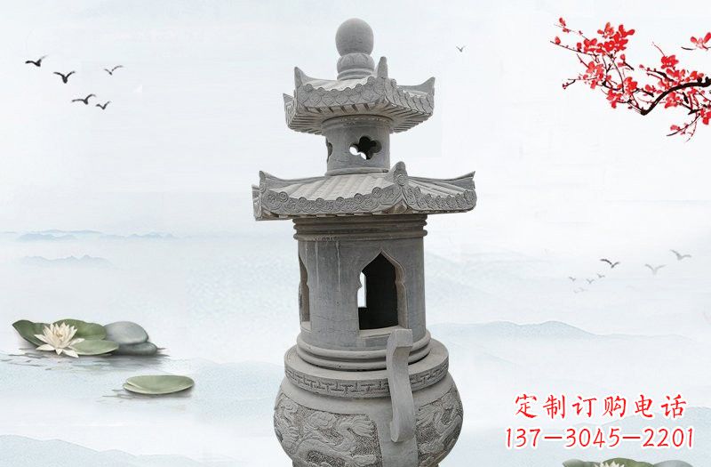 上海精美工艺石香炉雕塑