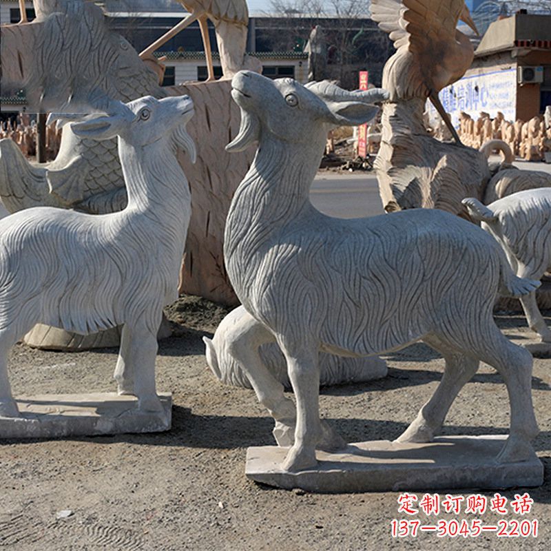 上海大理石精美羊雕塑