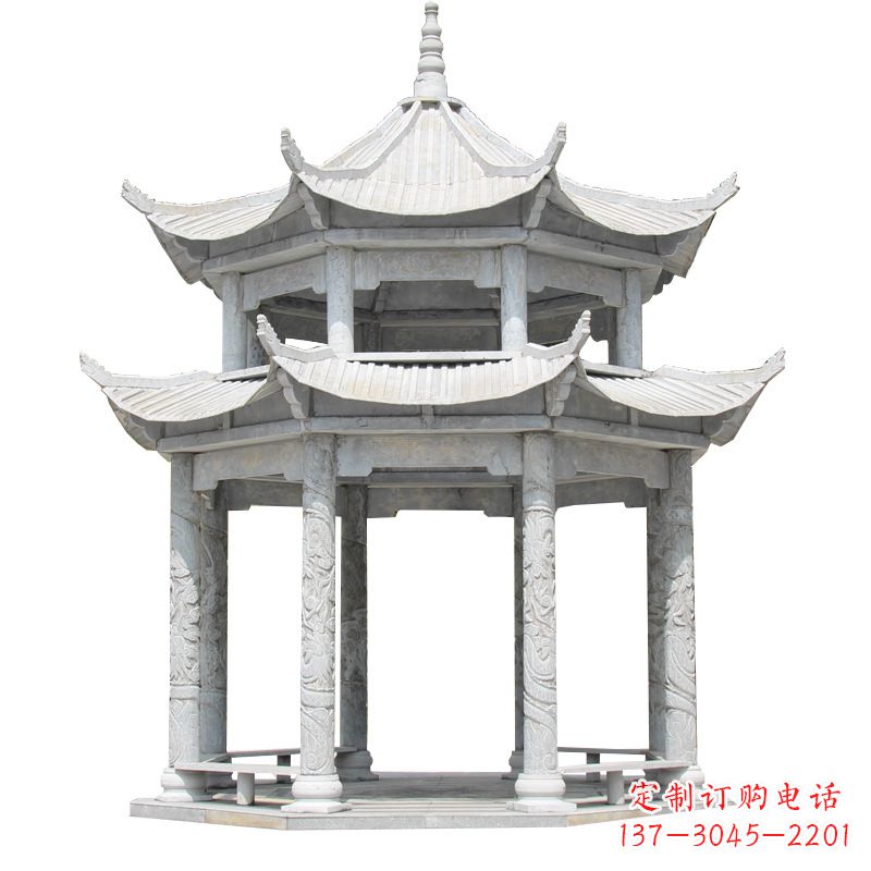 上海大理石古建凉亭雕塑