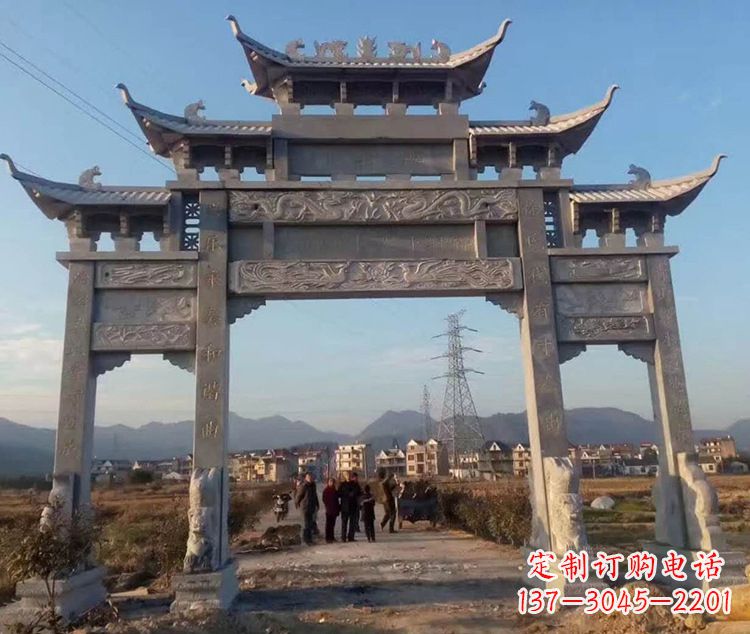 上海大石牌坊雕塑—中领雕塑定制专业